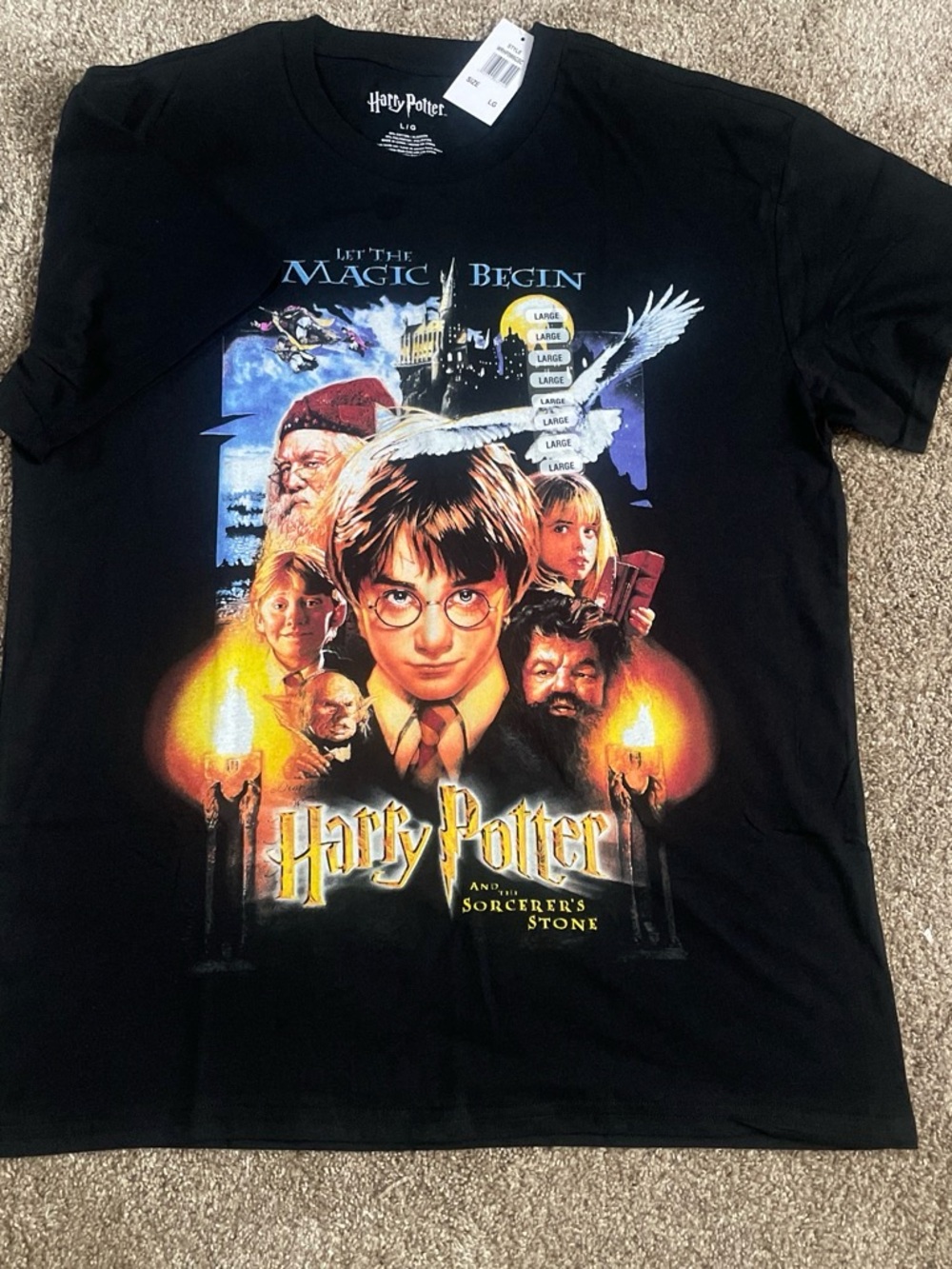 Warner Bros. Black Harry Potter Sorcerer's Stone Graphic Tee